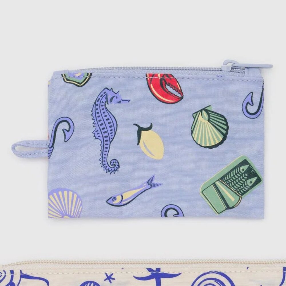 NWOT Baggu Flat Pouch Small - Sea Charms (Sea Creatures)